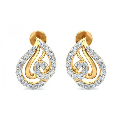 Genn Diamond Earrings In Gold